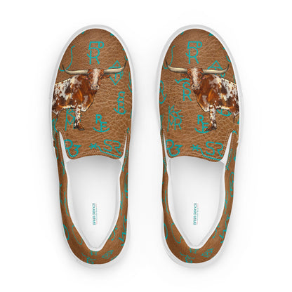 Longhorn & Brands Women__ slip-on canvas shoes