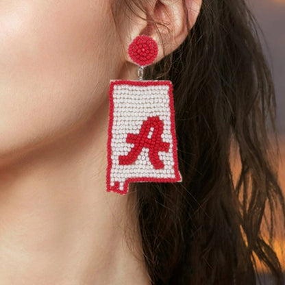 Gameday Beads Letter Earrings