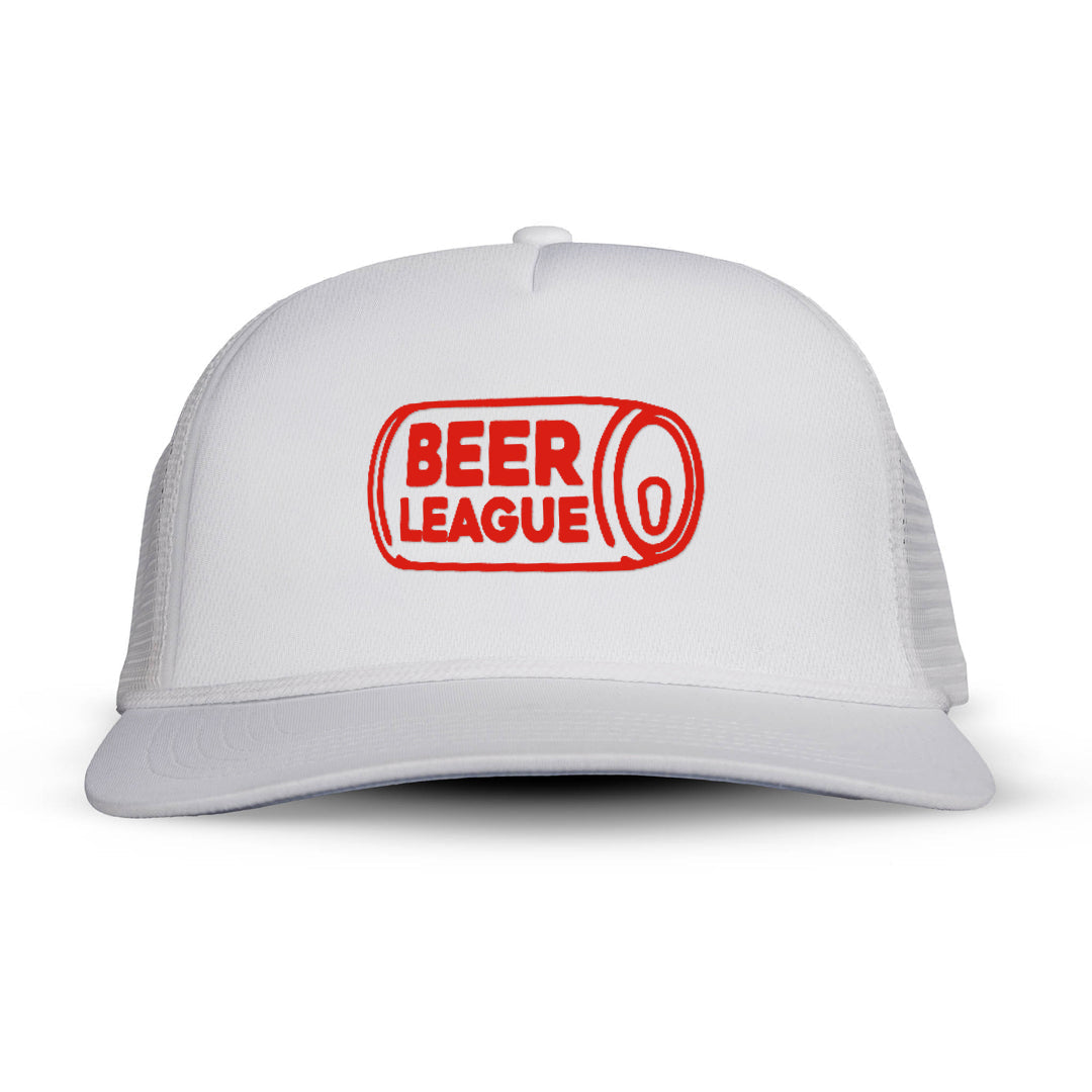 Beer Can Pattern BEER LEAGUE Letter Printed Trucker Hat