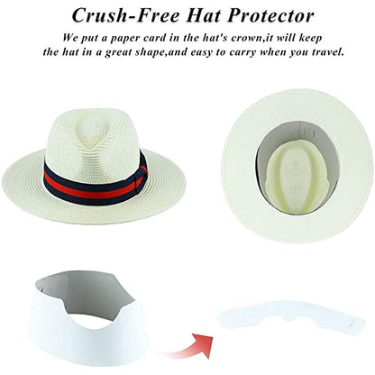 Panama Straw Hats for Men & Women (two Bands)[Fast shipping and box packing]