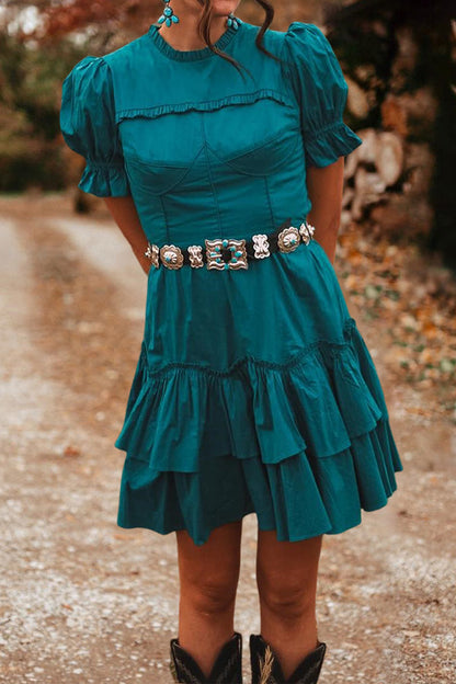 Pretty Layered Ruffle Dress