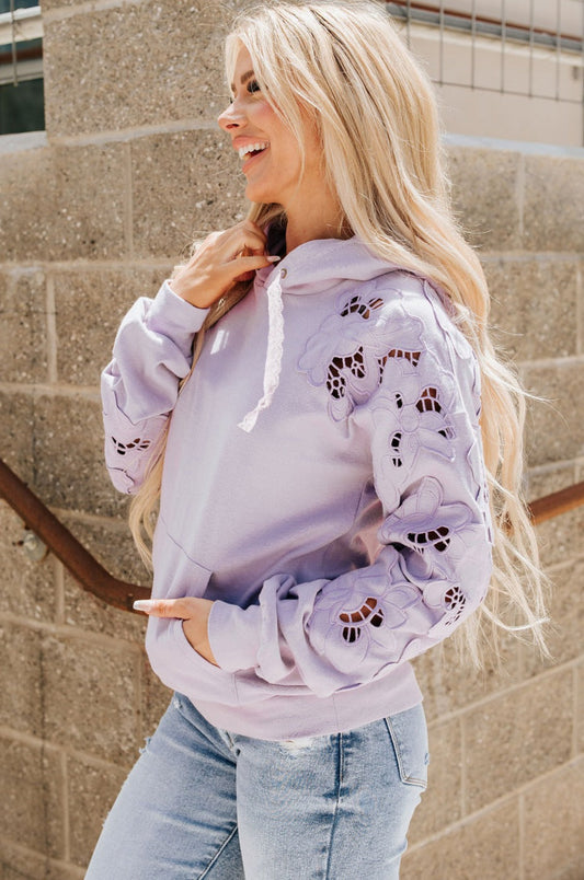 Ampersand Avenue University Hoodie- Love Story Lilac