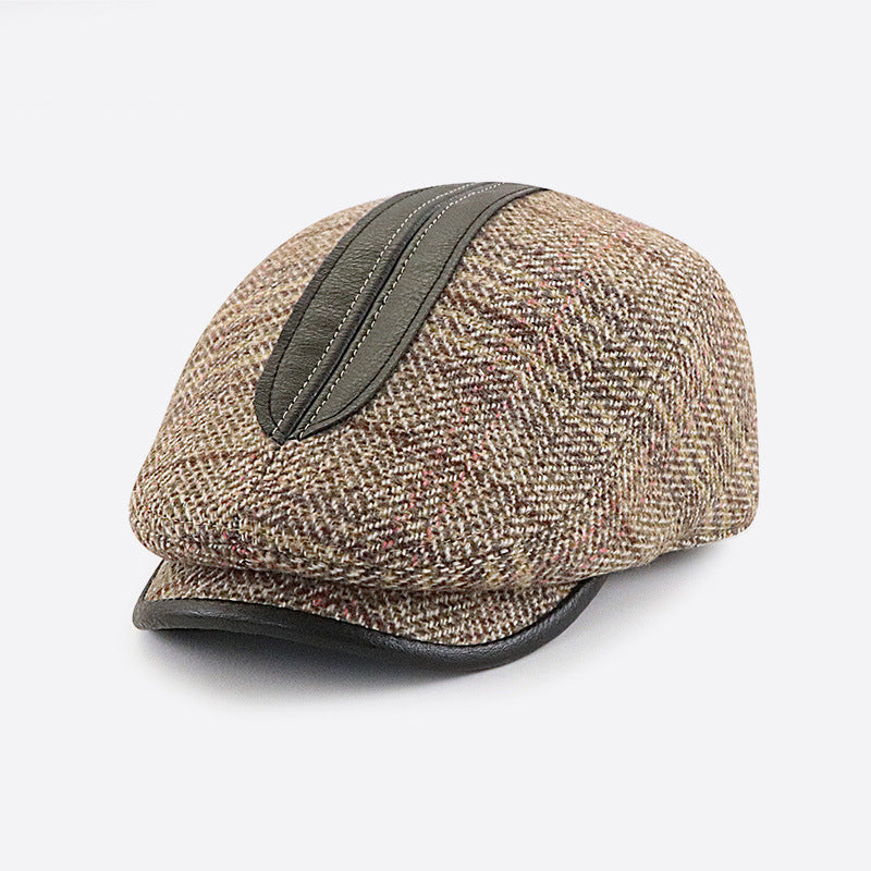 3 Color-Splicing retro newsboy cap