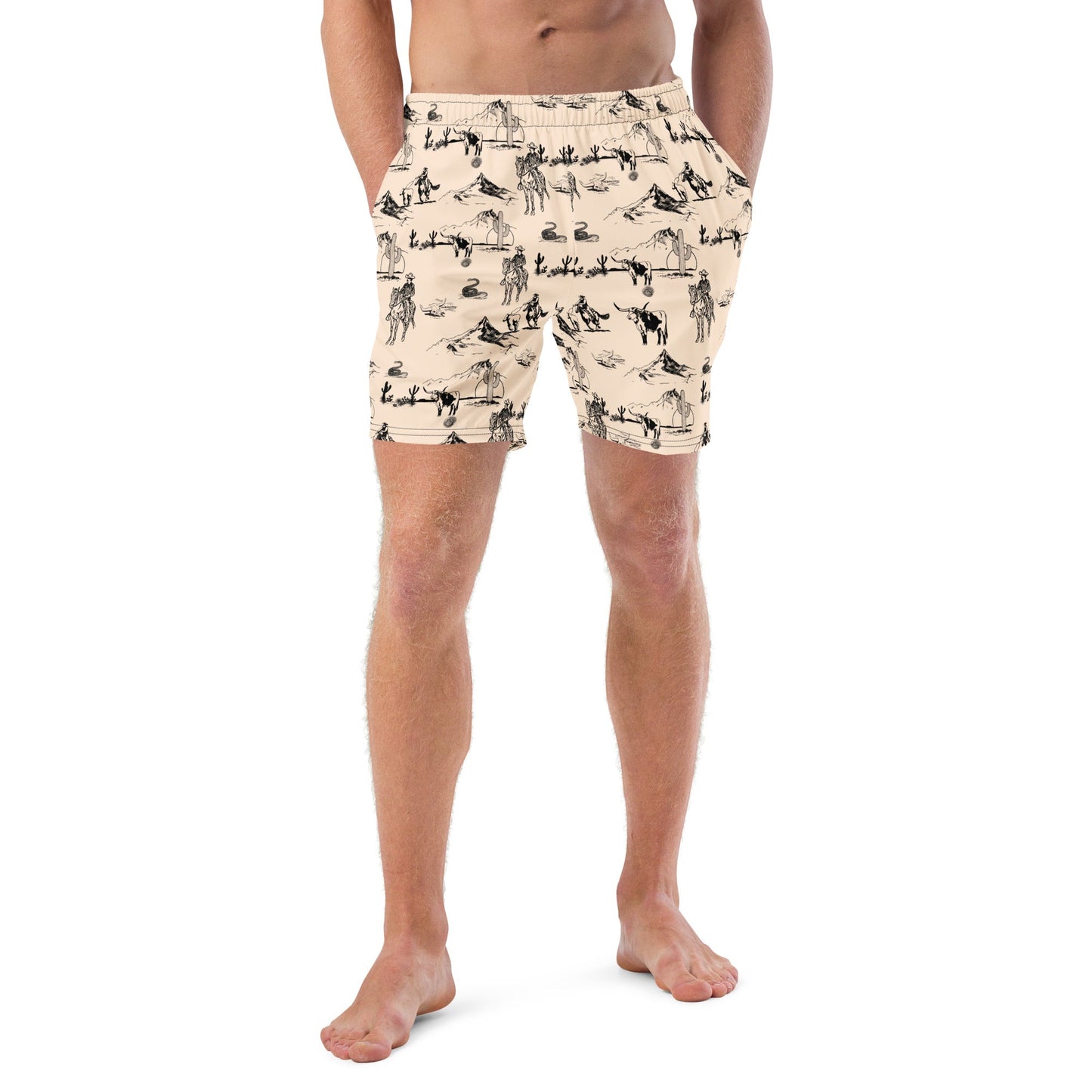 Yeehaw Cowboy Ranch Men's Swim Trunks