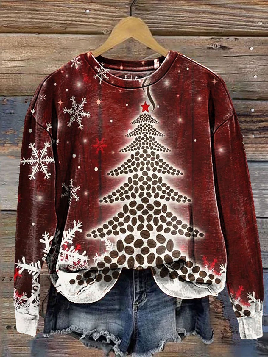 Christmas Tree Art Print Casual Sweatshirt