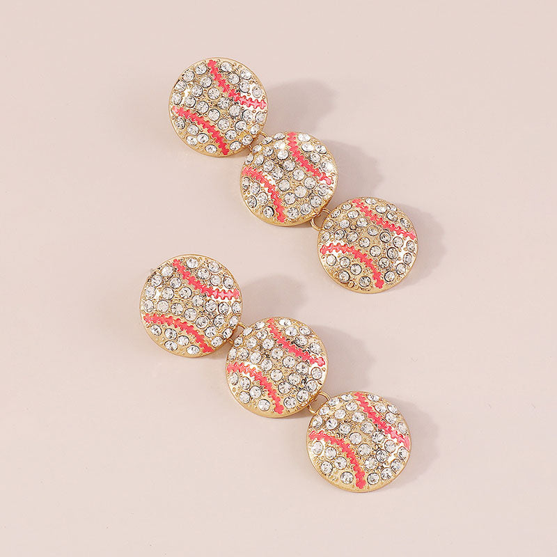 Stylish Baseball Earrings