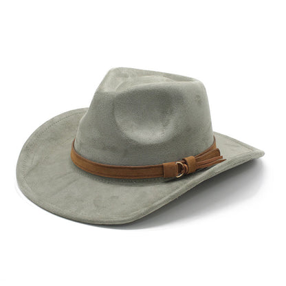 Men's Vintage Western Cowboy Hat Suede Knight Hat