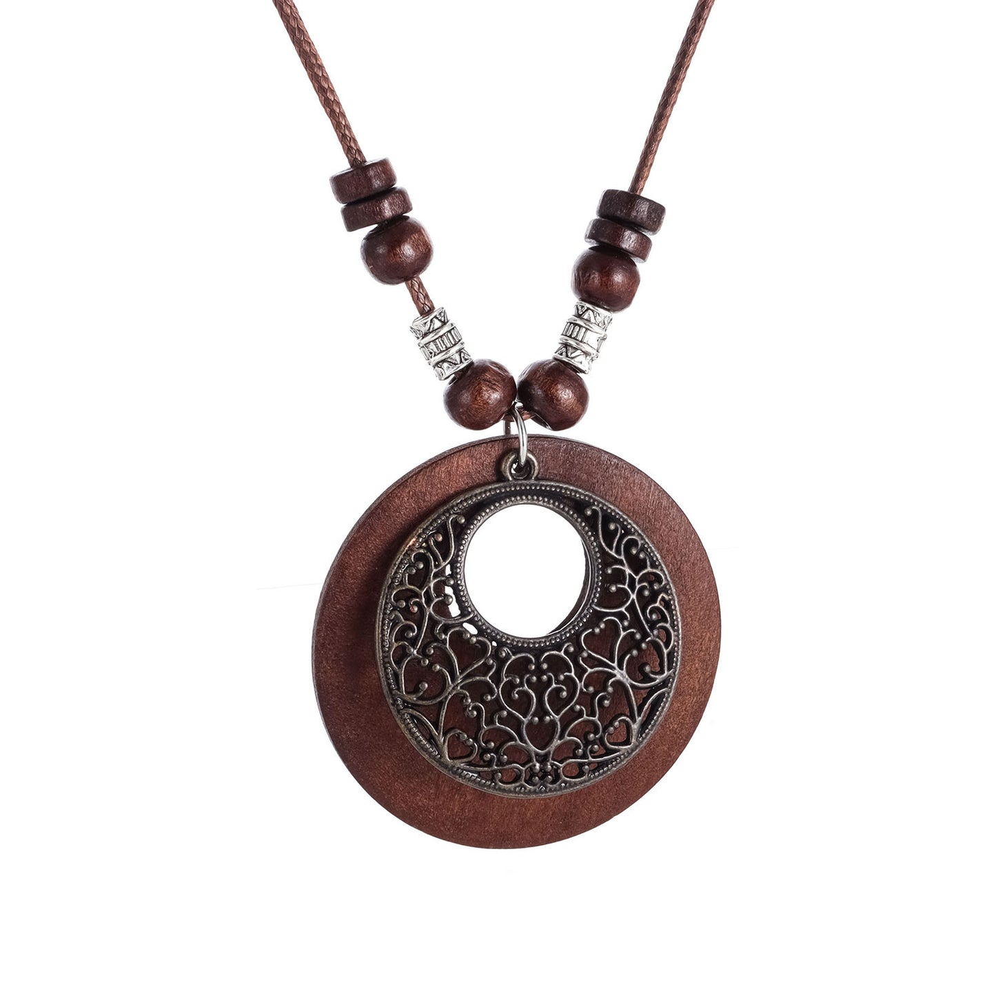 Women's Bohemian Wooden Alloy Necklace