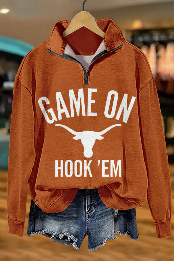 Classic Gameday Longhorns Print Sweatshirt