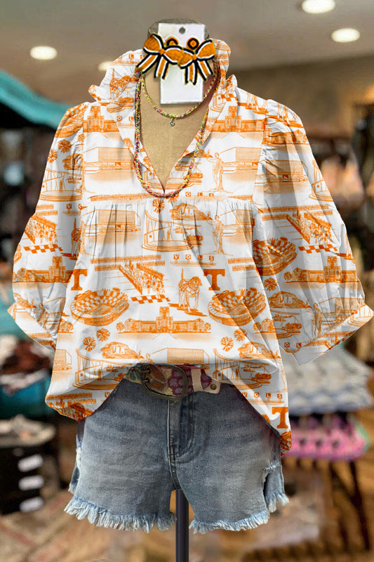 Classic Tennessee Print Blouse