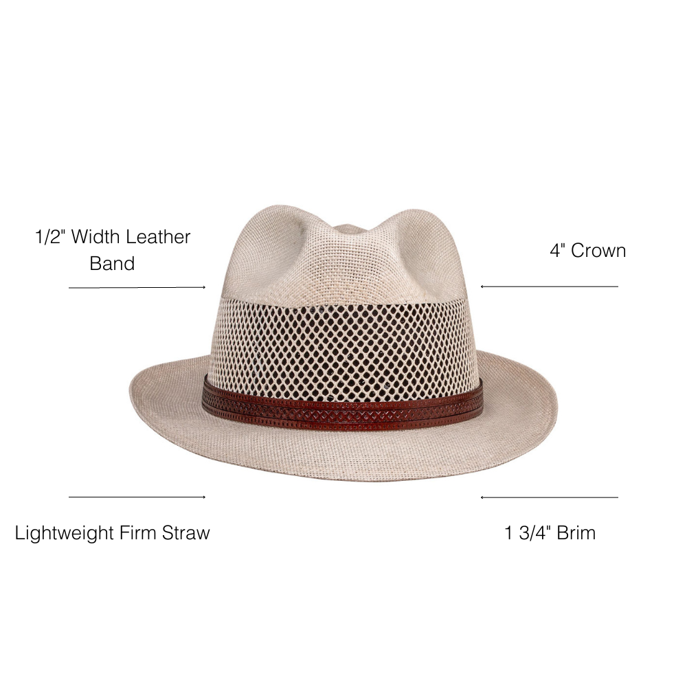 Tuscany | Straw Fedora Trilby Hat