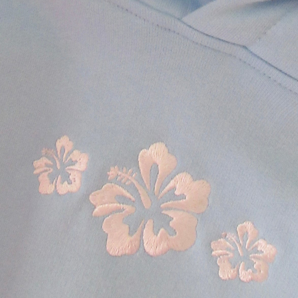 Women's Hibiscus Flower Embroidery Hoodie