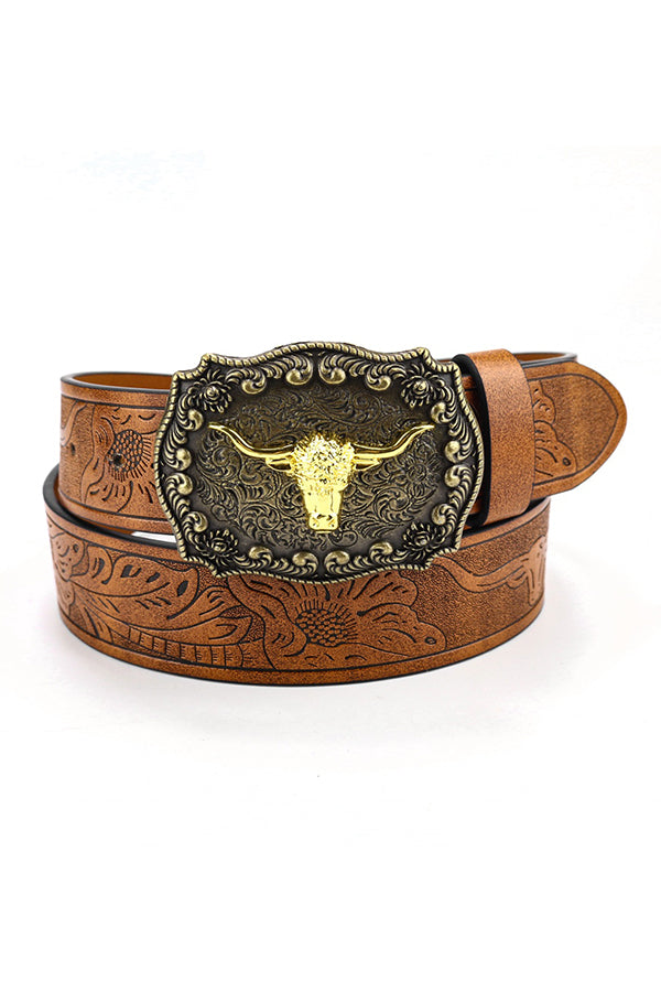 Retro Western Cowboy Leather Belt