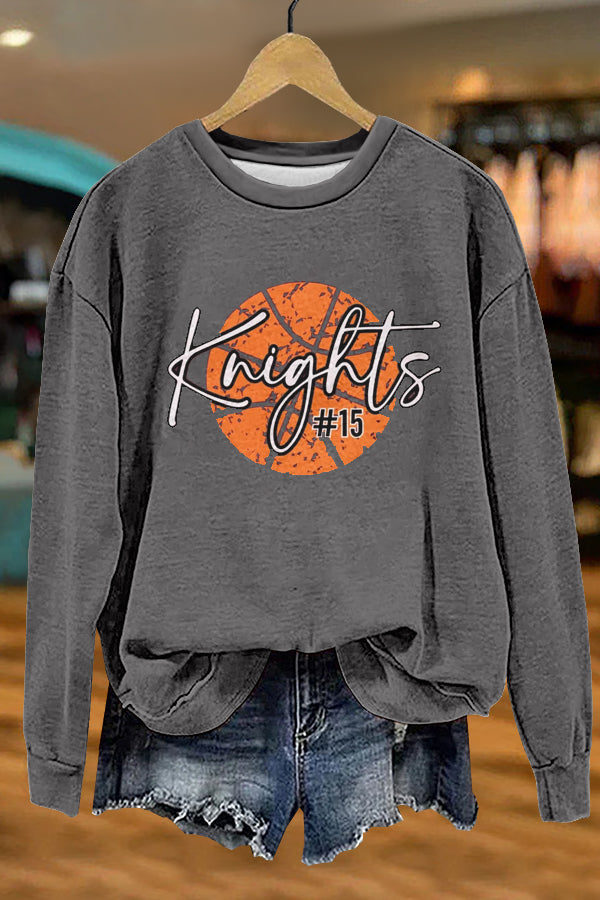 Basketball Gameday Knights Print Sweatshirt