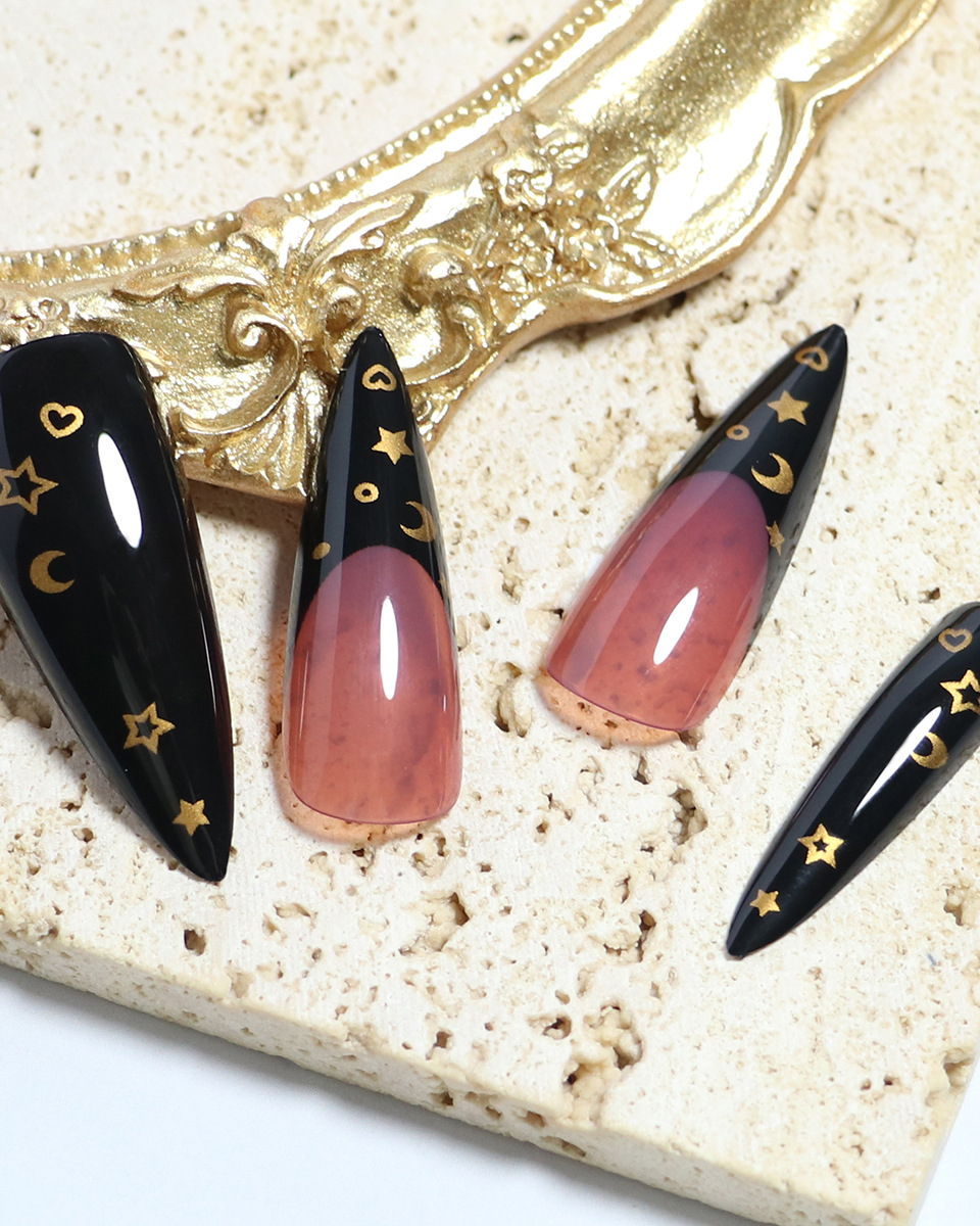 Black Star And Moon Wearable manicure