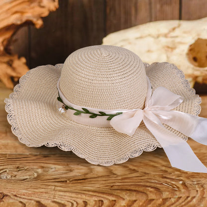 Beach Flower Bow Wave Hat