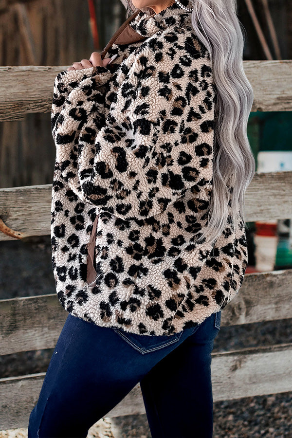 Vintage Leopard Fleece Jacket