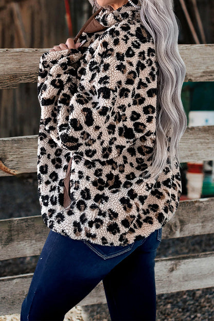 Vintage Leopard Fleece Jacket