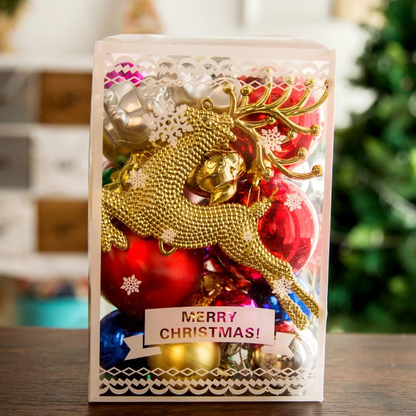 Christmas-Christmas tree ball ornaments set 60 70pcs shatterproof Christmas tree hanging decorations with 1 2 3 1 balls ornaments for Christmas trees wedding party home decor