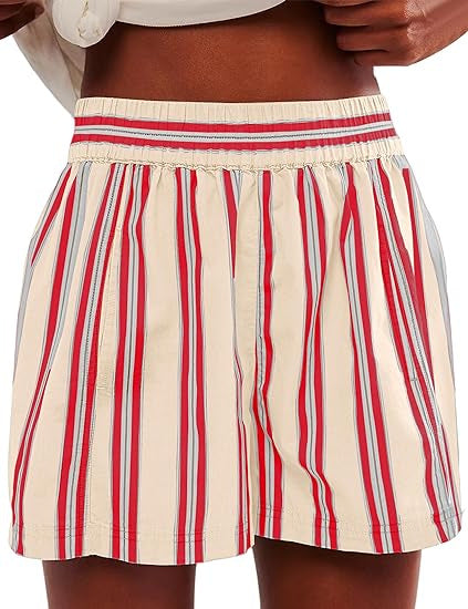 Y2K Striped Casual Shorts