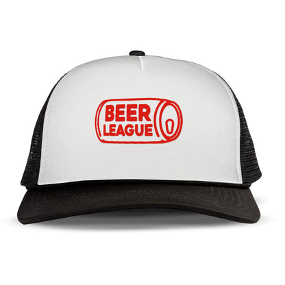 Beer Can Pattern BEER LEAGUE Letter Printed Trucker Hat