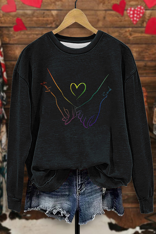 Fashion Lesbian Valentines Sweatshirt