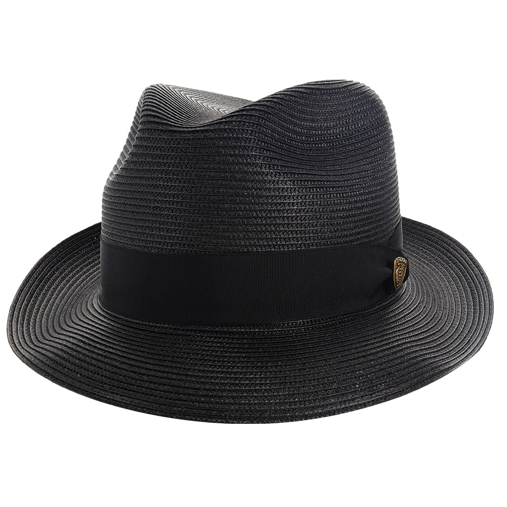 Classic Khaki Straw Fedora Hat