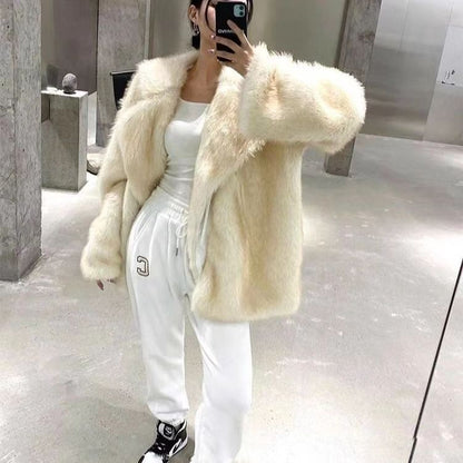 Women's Fashion Fur Coat