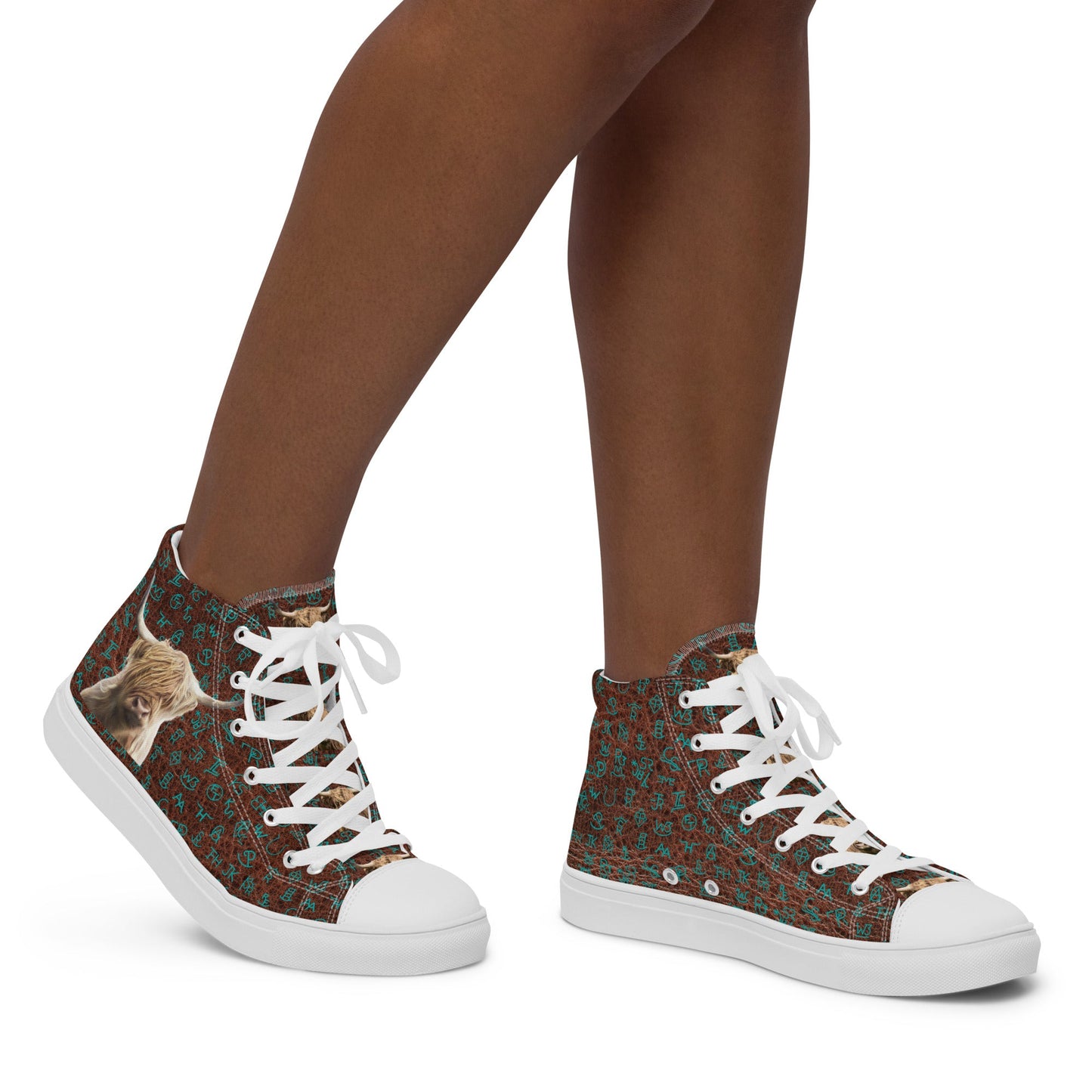 Highlands and Brands Women__ high top canvas shoes