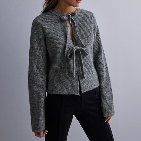 Bow Tie Knit Cardigan