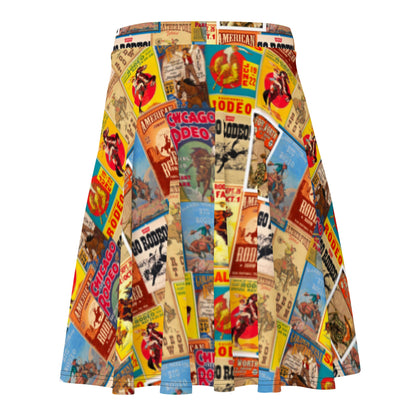 Vintage Rodeo Poster Skater Skirt