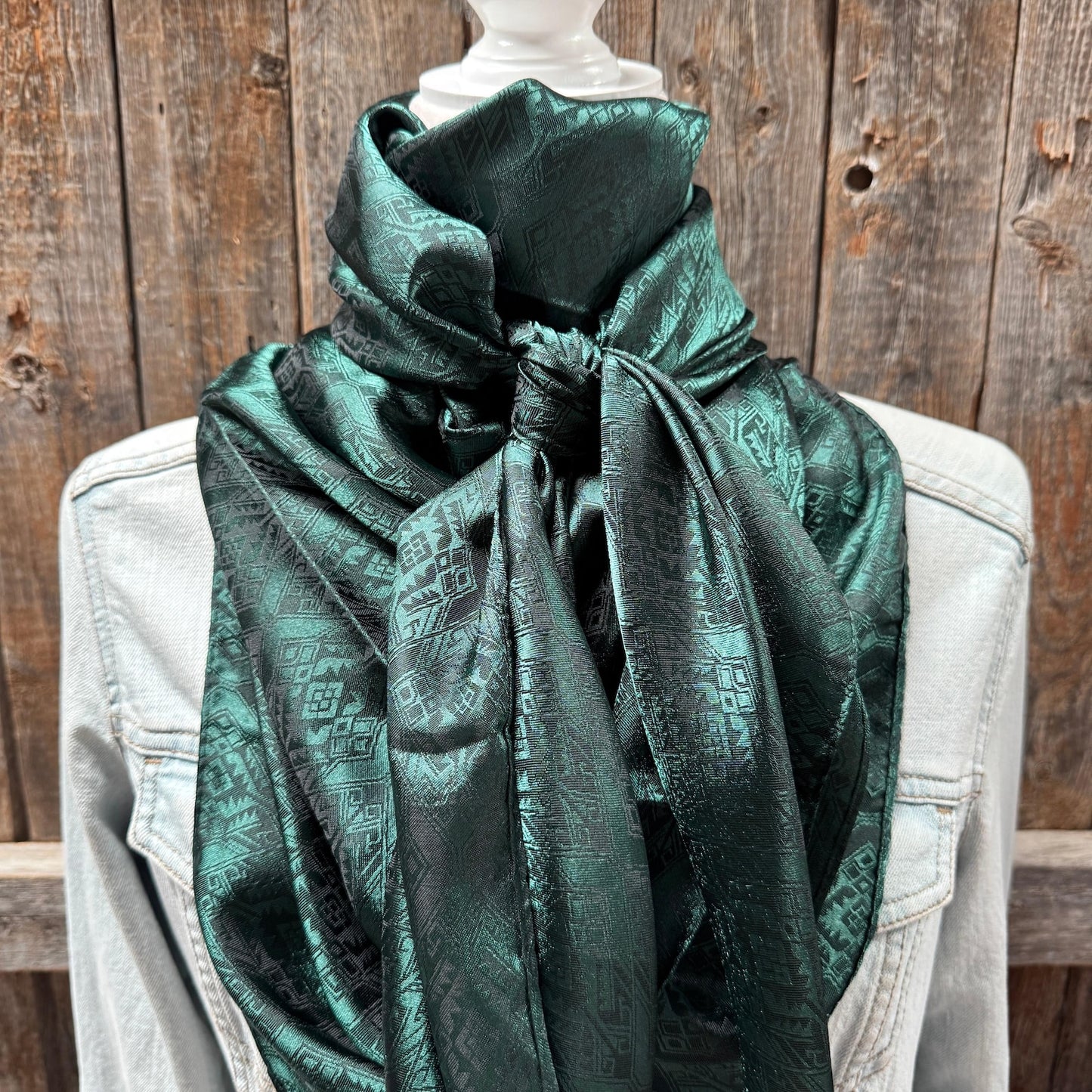 42X42" Emerald Jacquard XL Wild Rag / Scarf