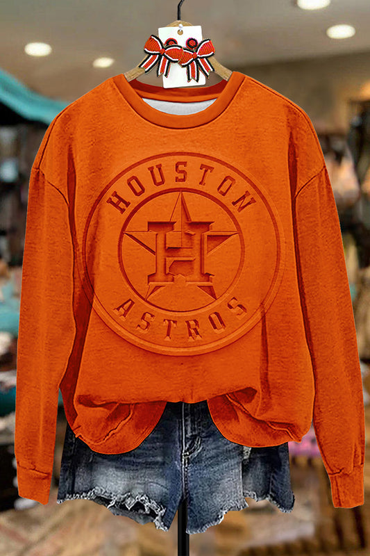 Houston Astros Emblem Printed Sweatshirt