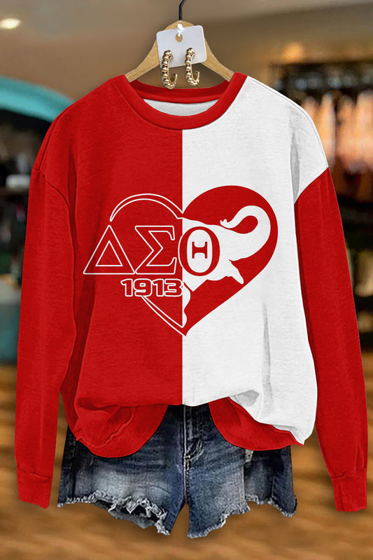 Classic Delta Sigma Theta Sorority Print Sweatshirt