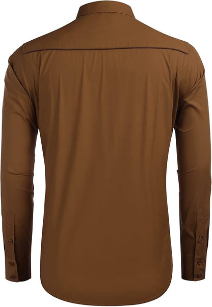 Men's Long Sleeve Embroideres Western Shirts