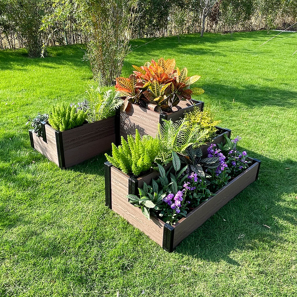 Corner and Terraced Garden Bed - Cascade Style