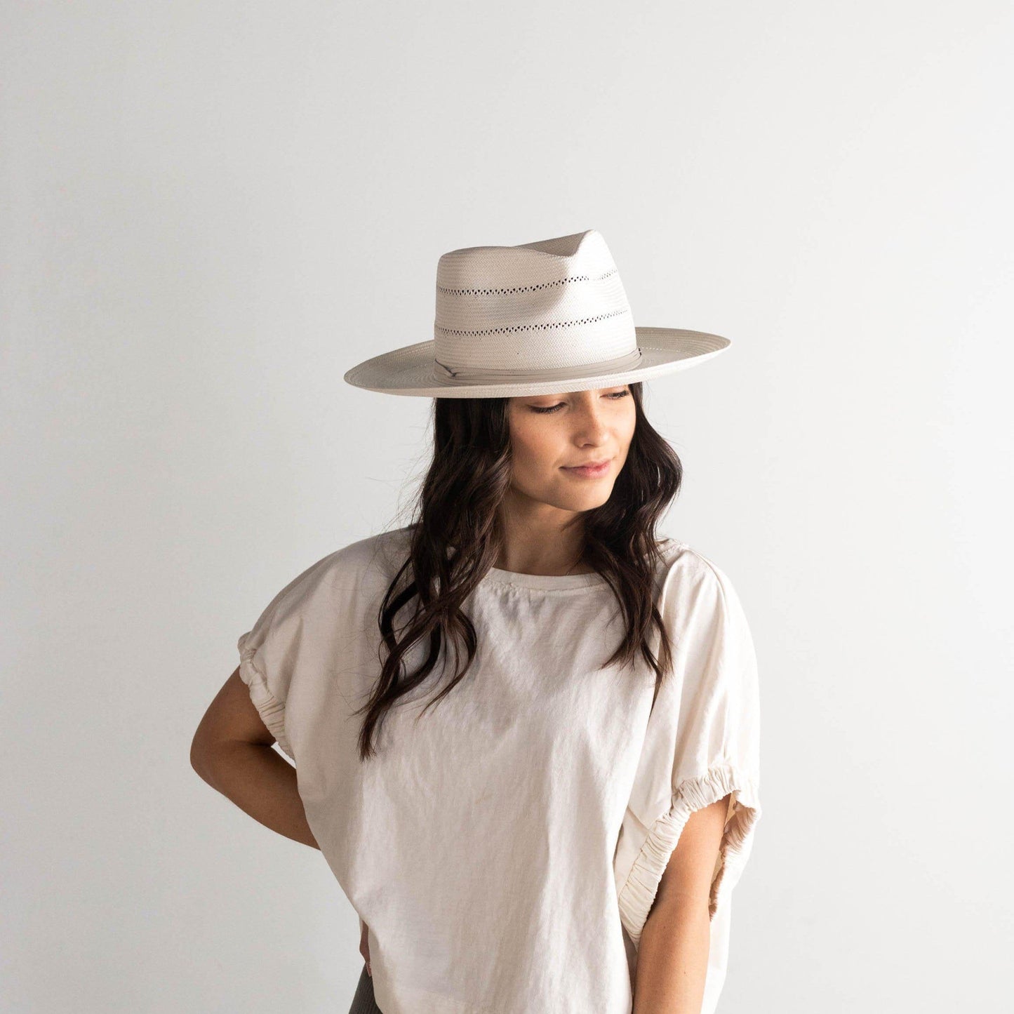 Arlo Straw Teardrop Fedora