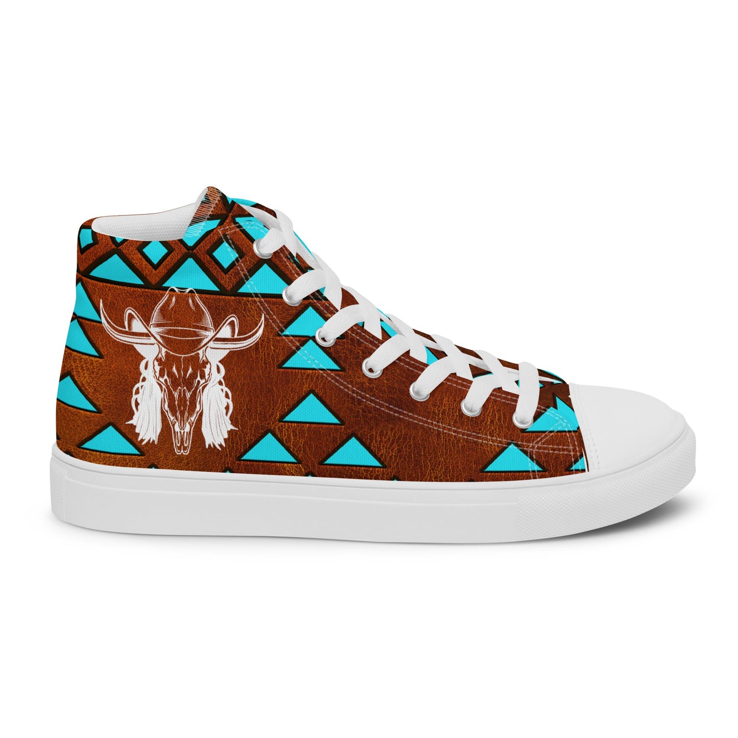 Mullet Cowboy Aztec Men__ High Top Canvas Shoes