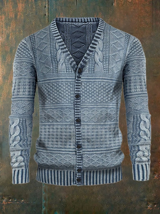 Men's Vintage Knit Cardigan Sweater