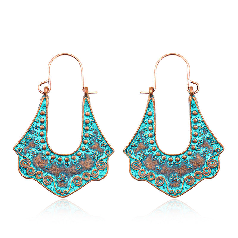 Women's Bohemian Court Hollow U-shaped Earrings