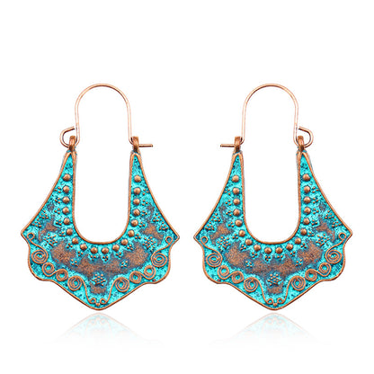 Women's Bohemian Court Hollow U-shaped Earrings