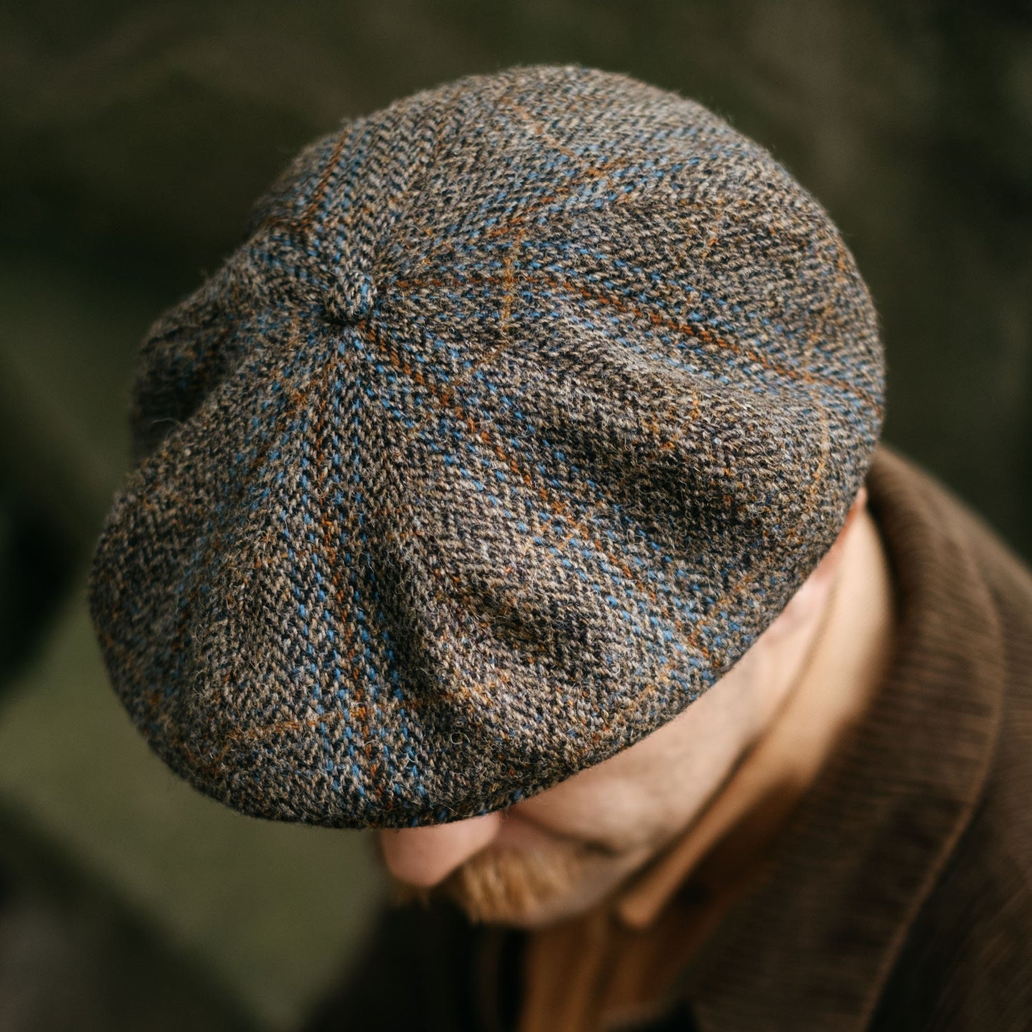 [Best Sale!]PEAKED CAPS Genuine Scottish Harris Tweed 8 Panels Man Cap