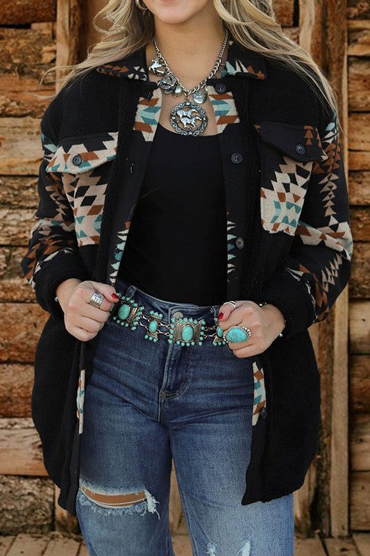 Vintage Western Aztec Print Jacket