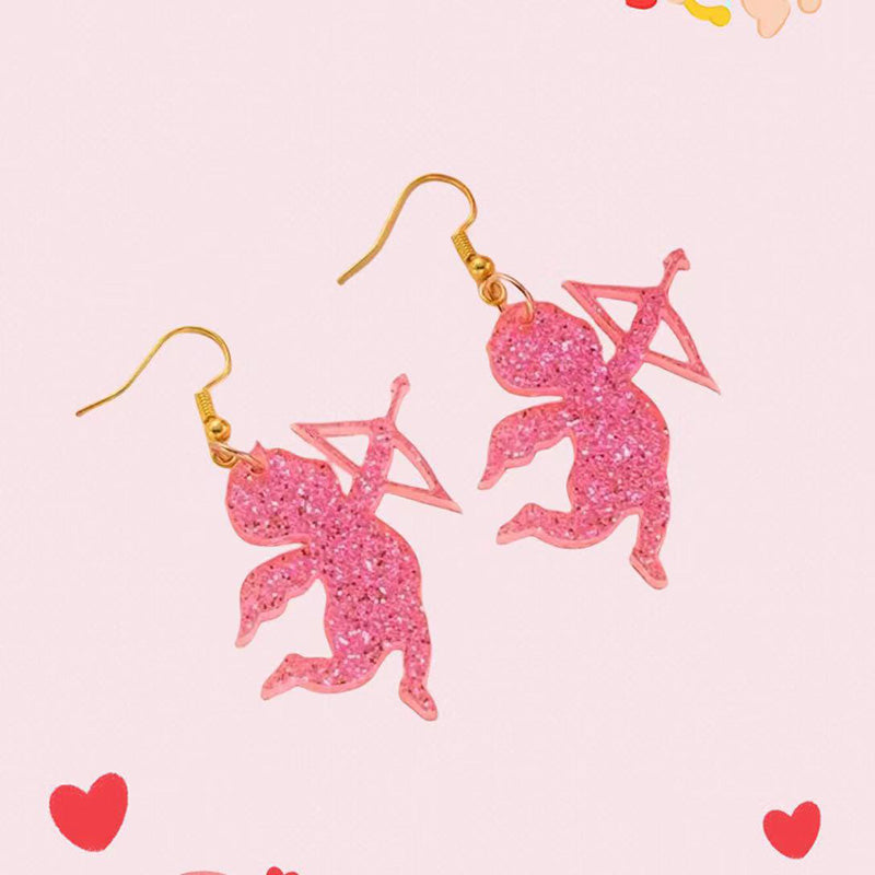 Valentine's Day Shining Cupid Earrings