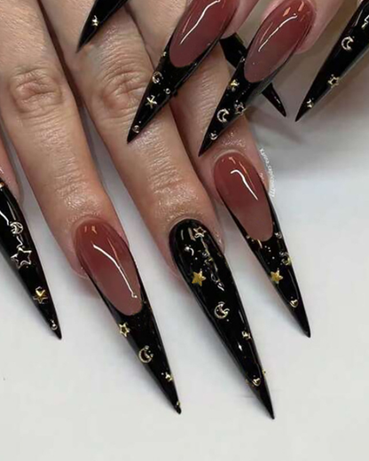 Black Star And Moon Wearable manicure