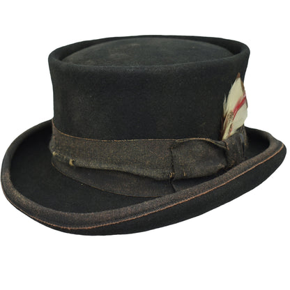 NEW!BLACK Western Desert Top handmade Sergio Anzani Hatmaker