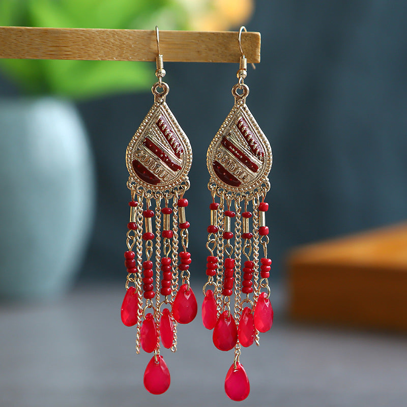 Bohemian Holiday Beaded Earrings