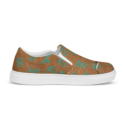 Longhorn & Brands Women__ slip-on canvas shoes