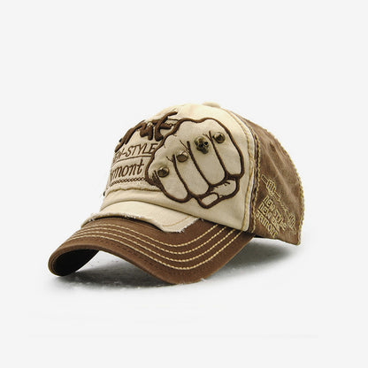 Men & Women Baseball Cap/Fist rivets Outdoor Fitted Hat