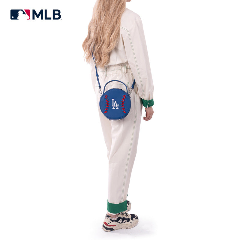 MLB Los Angeles Dodgers Leather Circle Crossbody Bag